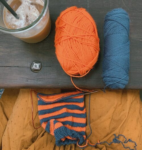 strikkede sokker strikketøj