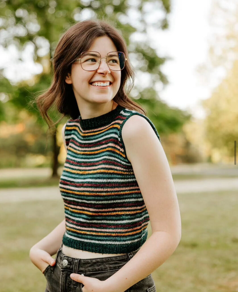 Striped turtle tank sommerstrik fra Emily Curtis